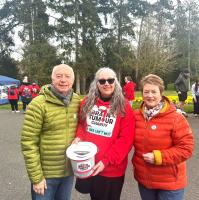 Anton, Sue and Diana pose for a picture at the Rushden Twilight Walk